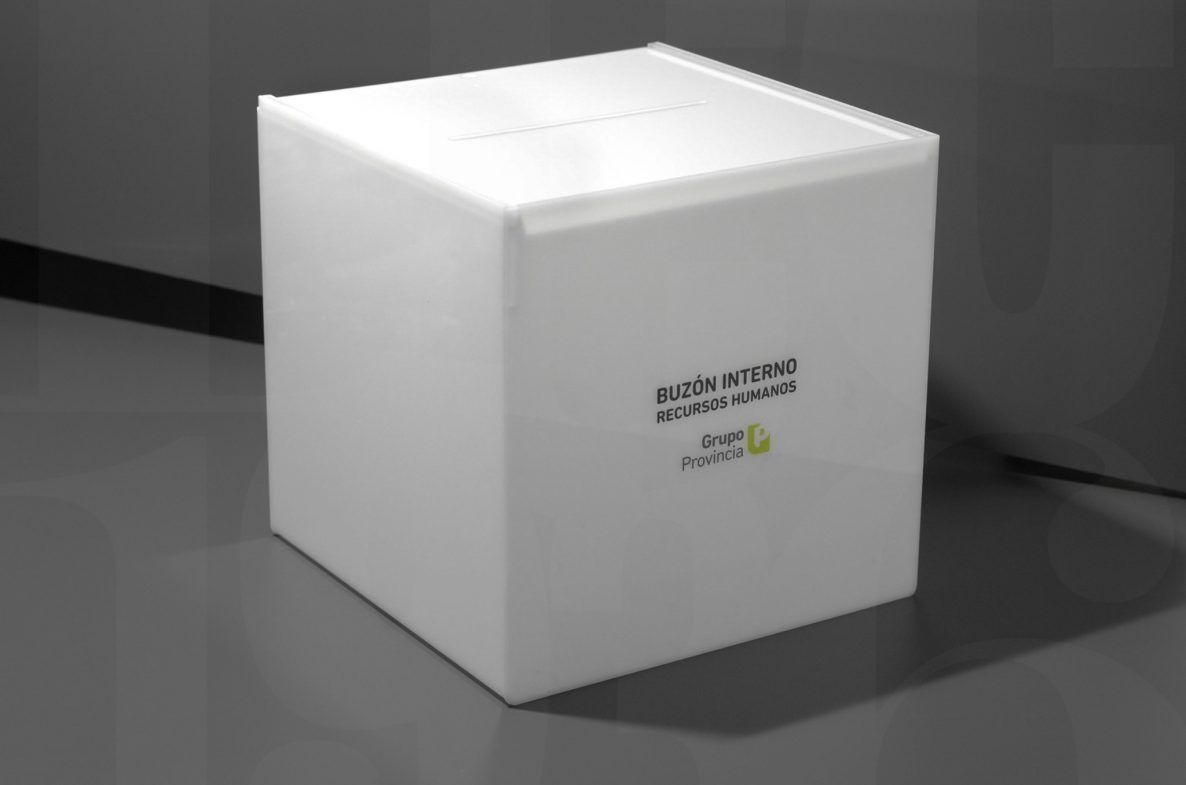 URNA DE ACRILICO OPAL CON VINILO