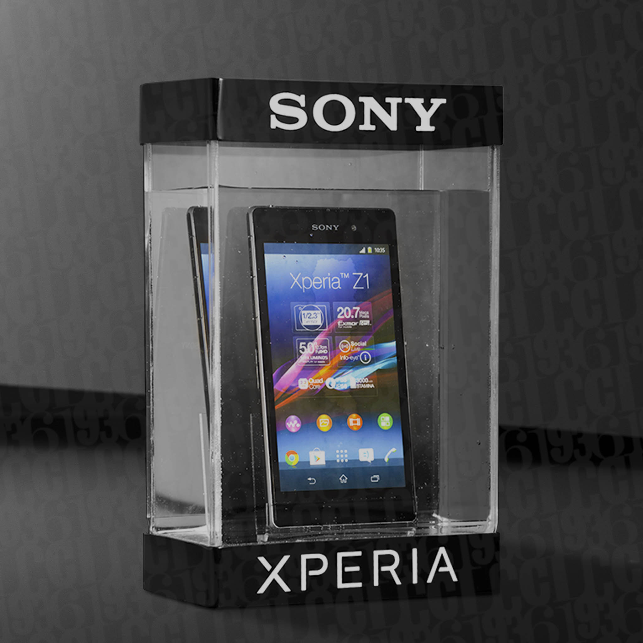 Display de acrilico para Sony Argentina